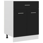 Stylish - Drawer Bottom Cabinet Black Engineered Wood