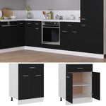 Stylish - Drawer Bottom Cabinet Black Engineered Wood