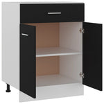 Stylish - Drawer Bottom Cabinet Black Engineered Wood