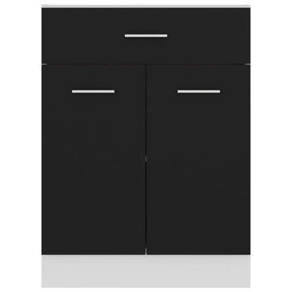 Stylish - Drawer Bottom Cabinet Black Engineered Wood