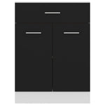 Stylish - Drawer Bottom Cabinet Black Engineered Wood