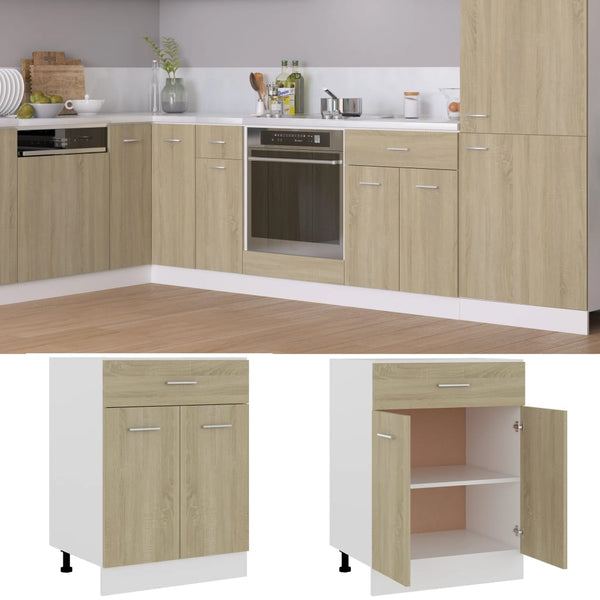  Drawer Bottom Cabinet Sonoma Oak - Engineered Wood