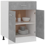 Elegance Drawer Bottom Cabinet Concrete Grey Engineered Wood