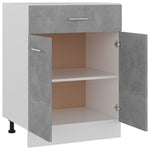 Elegance Drawer Bottom Cabinet Concrete Grey Engineered Wood