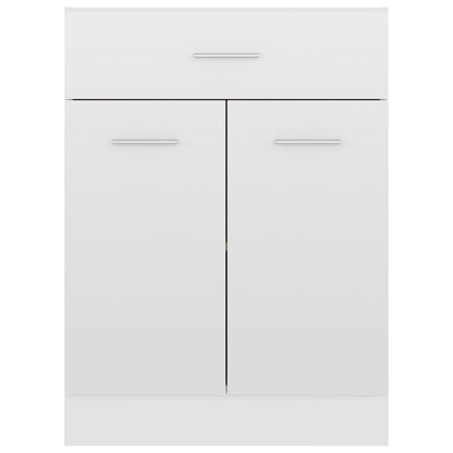 Drawer Bottom Cabinet High Gloss White - Engineered Wood
