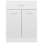 Drawer Bottom Cabinet High Gloss White - Engineered Wood