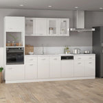 Drawer Bottom Cabinet High Gloss White Engineered Wood