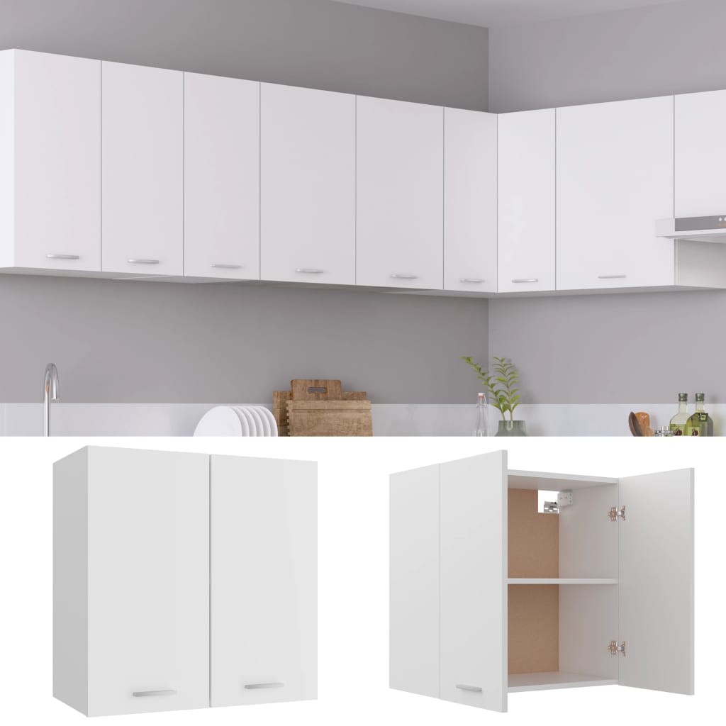 Hanging Cabinet White Engineered Wood - 60×31×60cm