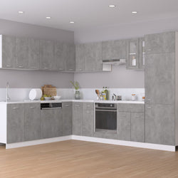 Corner Kitchen Cabinet Concrete Grey 75.5cm | HomeAndLiving