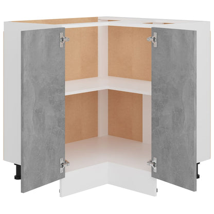 Corner Kitchen Cabinet Concrete Grey 75.5cm | HomeAndLiving