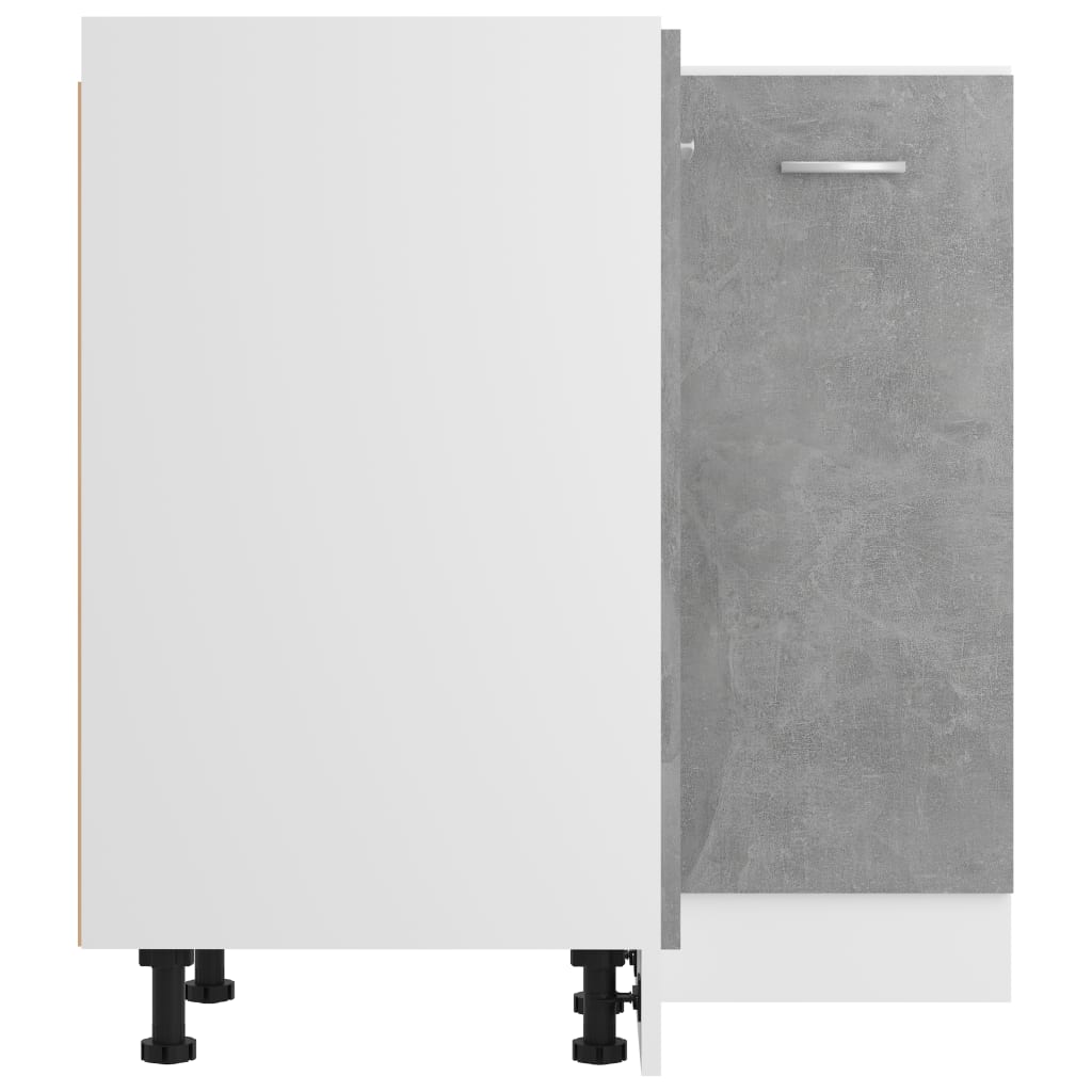Corner Kitchen Cabinet Concrete Grey 75.5cm | HomeAndLiving