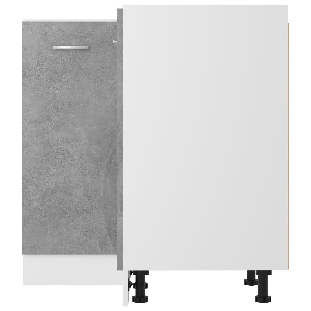 Corner Kitchen Cabinet Concrete Grey 75.5cm | HomeAndLiving
