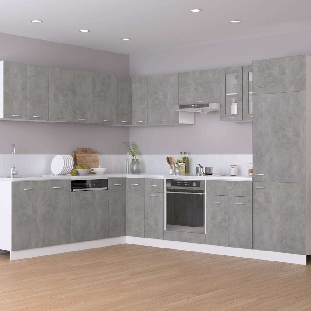 Hanging Glass Cabinet Concrete Grey 60x60cm | HomeAndLiving