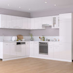 Hanging Glass Cabinet High Gloss White - Engineered Wood