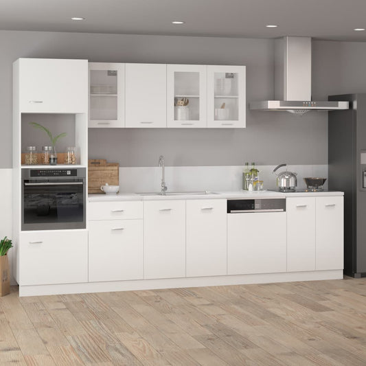 Glass Door Wall Cabinet White 80cm Kitchen | HomeAndLiving