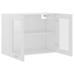 Glass Door Wall Cabinet White 80cm Kitchen | HomeAndLiving