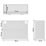Glass Door Wall Cabinet White 80cm Kitchen | HomeAndLiving
