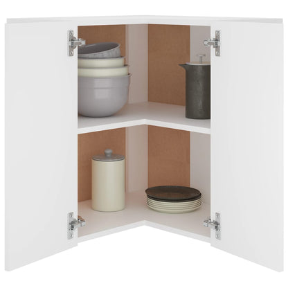 Corner Wall Cabinet White 57x57x60cm | HomeAndLiving