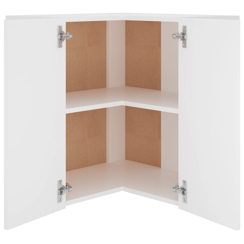Corner Wall Cabinet White 57x57x60cm | HomeAndLiving