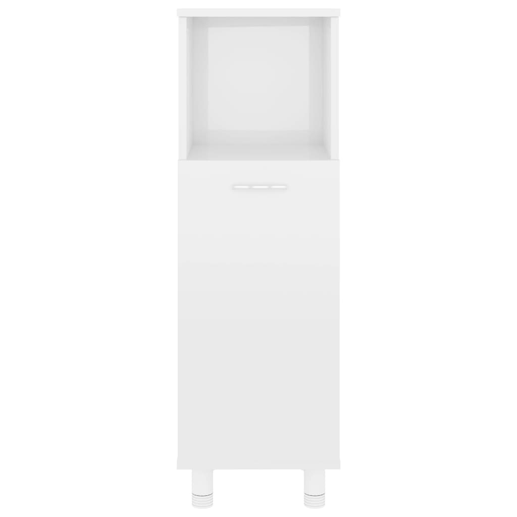 Bathroom Cabinet High Gloss White, Engineered Wood