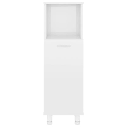 Bathroom Cabinet High Gloss White, Engineered Wood