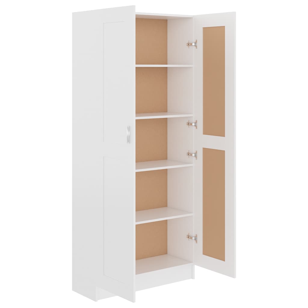Tall White Bookcase Storage Cabinet 186cm | HomeAndLiving