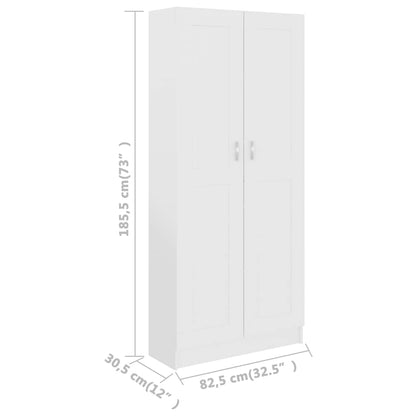 Tall White Bookcase Storage Cabinet 186cm | HomeAndLiving