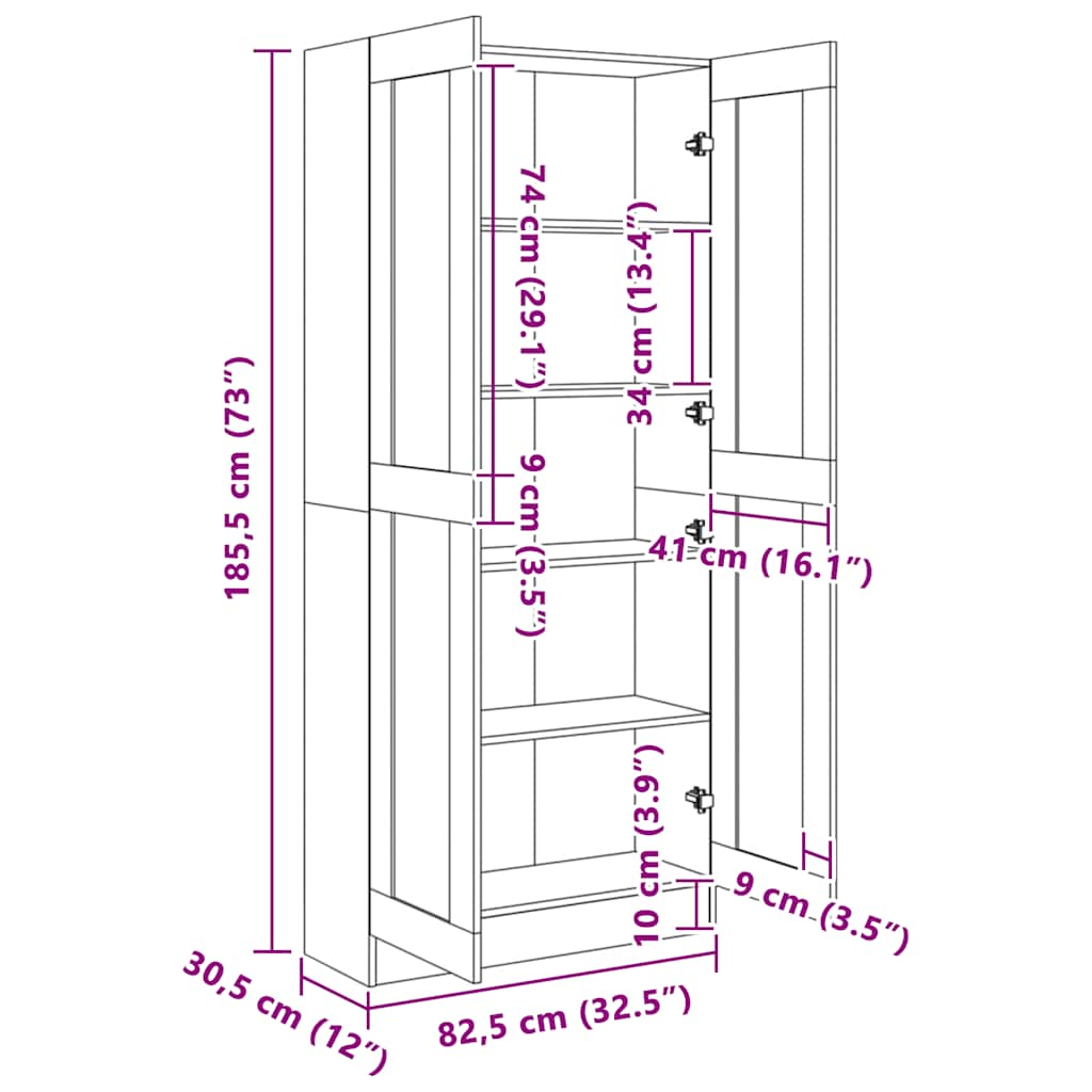 Tall White Bookcase Storage Cabinet 186cm | HomeAndLiving