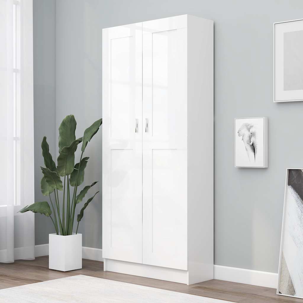 Tall White Bookcase Storage Cabinet 186cm | HomeAndLiving