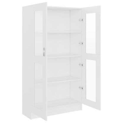 Vitrine Cabinet White Engineered Wood