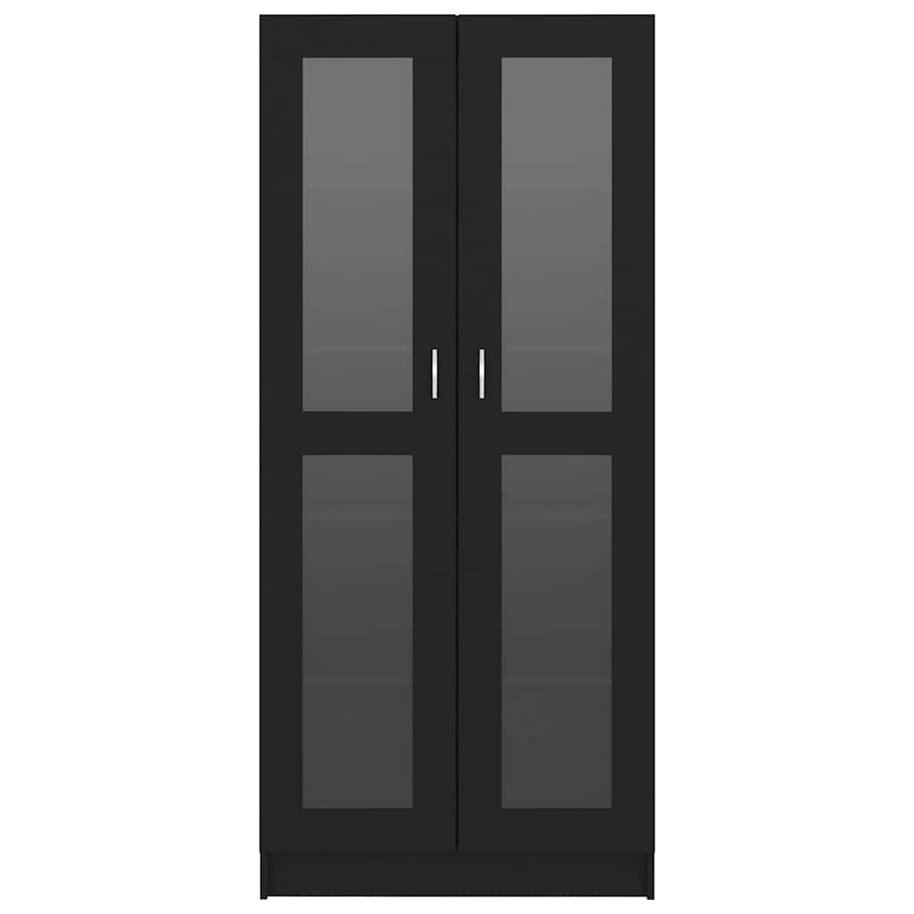Glass Display Cabinet Black 185cm Tall | HomeAndLiving
