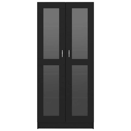 Glass Display Cabinet Black 185cm Tall | HomeAndLiving