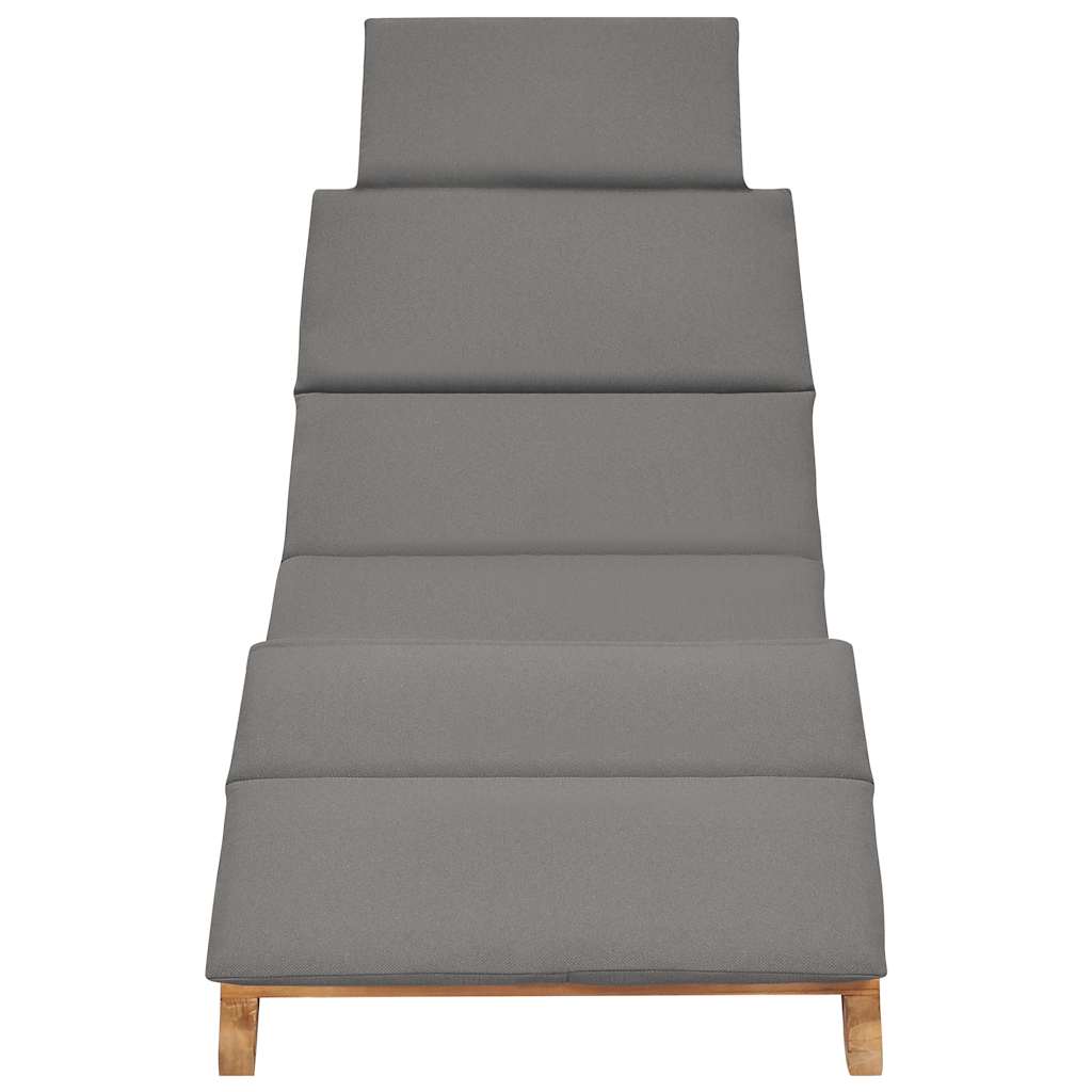 Premium Folding Sun Lounger with Dark Garden Gathering Patio Relax 
