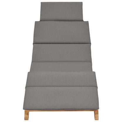 Premium Folding Sun Lounger with Dark Garden Gathering Patio Relax 