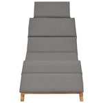 Premium Folding Sun Lounger with Dark Garden Gathering Patio Relax