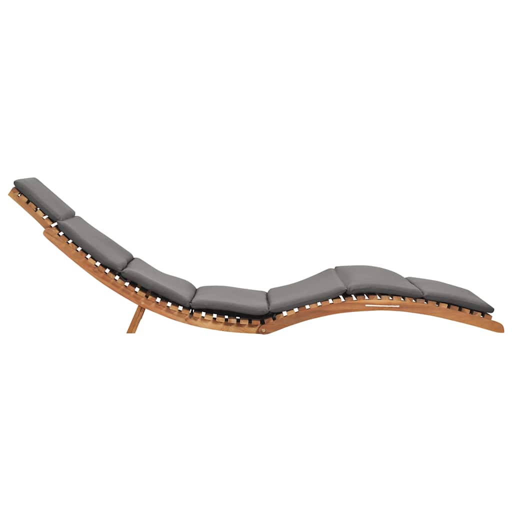 Premium Folding Sun Lounger with Dark Garden Gathering Patio Relax 
