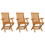 Contemporary Garden Chairs 3 pcs Solid Patio Setup Patio Relax
