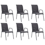 Versatile Stackable Garden Chairs 6 pcs Outdoor Retreat Modern Living