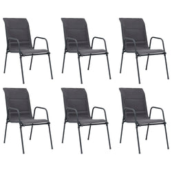 Versatile Stackable Garden Chairs 6 pcs Outdoor Retreat Modern Living 