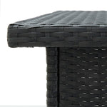 Corner Bar Table Black 100x50x105cm Poly Rattan Outdoor Patio Furniture