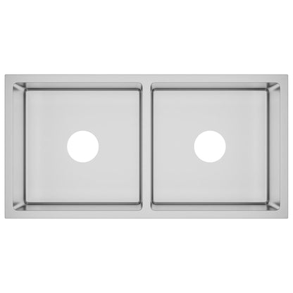 Stainless Steel Kitchen Sink Silver 5x44x20cm