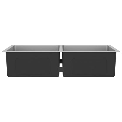 Stainless Steel Kitchen Sink Silver 5x44x20cm