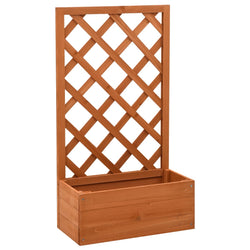Garden Trellis Planter Orange Solid Firwood