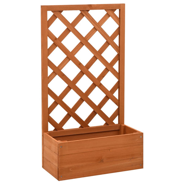 Garden Trellis Planter Orange Solid Firwood