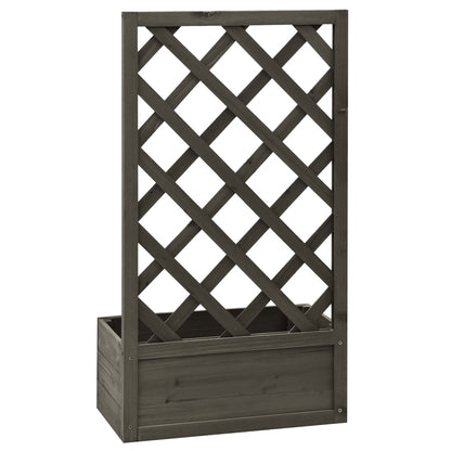 Garden Trellis Planter Grey Solid Firwood