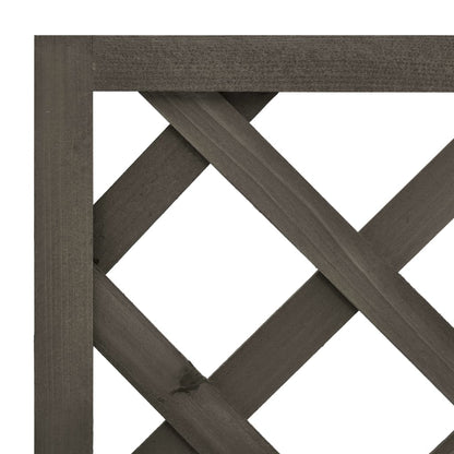 Garden Trellis Planter Grey Solid Firwood