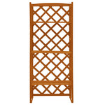 Plant Stand with Trellis Orange Solid Firwood