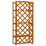 Plant Stand with Trellis Orange Solid Firwood