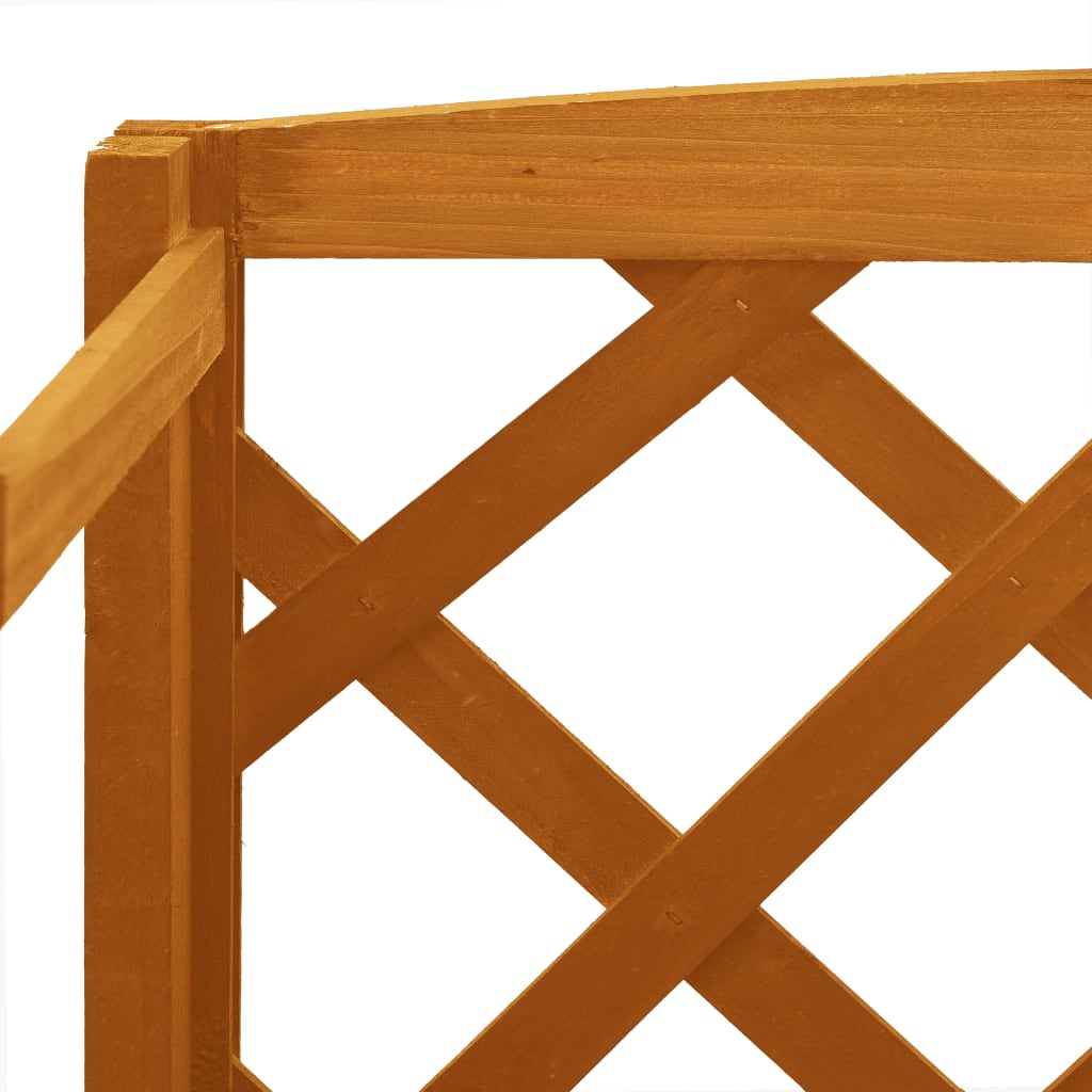 Plant Stand with Trellis Orange Solid Firwood