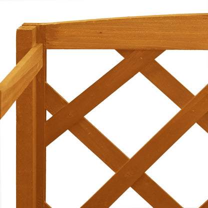 Plant Stand with Trellis Orange Solid Firwood